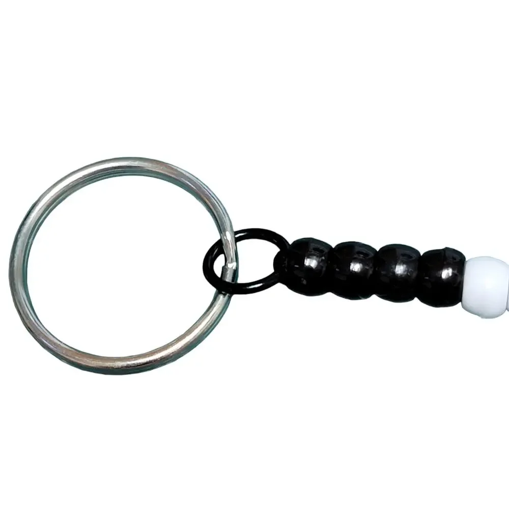 Baseball Keychain Red Black White‎ Beaded Handmade MLB Sports Fan Mom Dad Parent